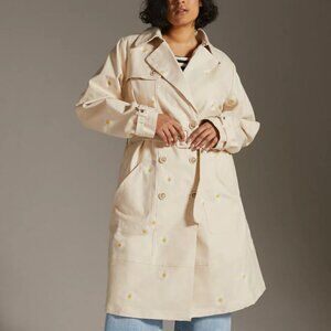 Cutest Daisy Trench Coat Anthropologie 18W